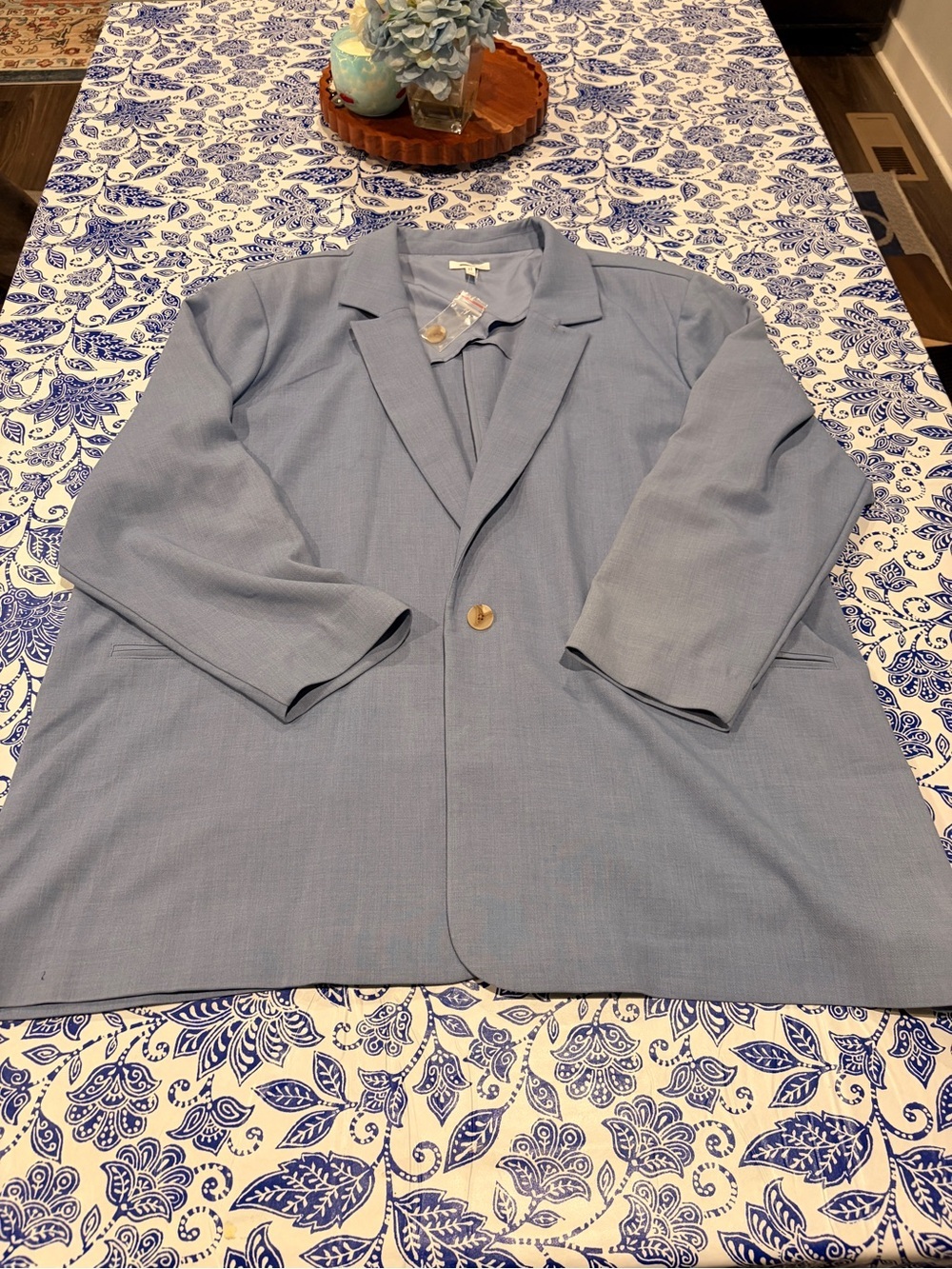 Nwot Maurice’s Women’s Plus Size 4X Light Blue Single-Button Blazer